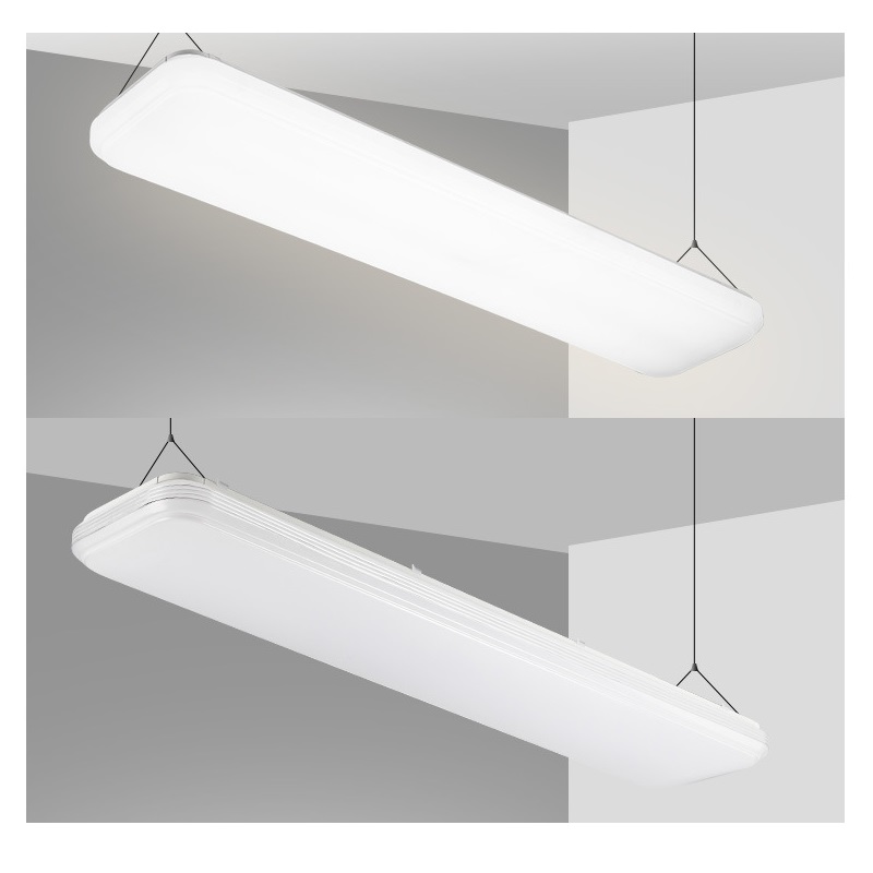 4FT LED Komerční balení Shop Light Fixature 60W Low Bay Lineární fluorescenční úřad strop [4 lampa 32W Fluoresent equivalent] 5000K Daylight White ETL Listed